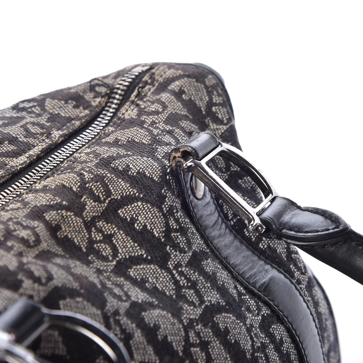 Christian Dior Denim Monogram Boston Navy 18 of 22