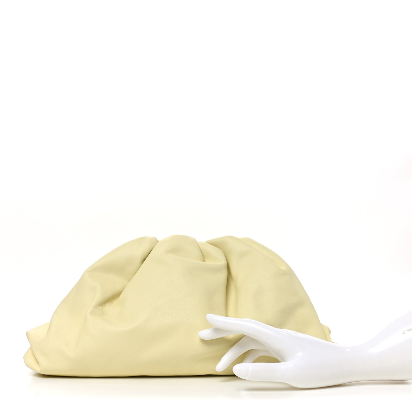 Smooth Butter Calf The Pouch Oversized Clutch Ice Cream