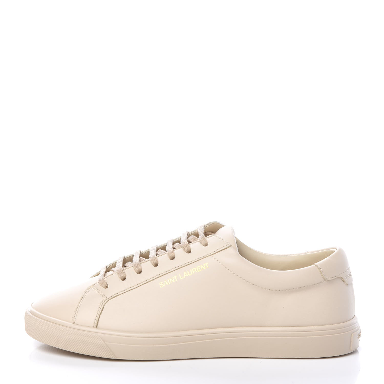 Saint Laurent Calfskin Andy Low Top Sneakers 37 Dark Coquille 1 of 9