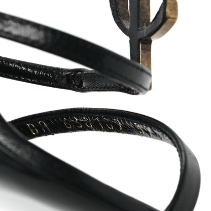 Saint Laurent Calfskin Cassandra 100 Ankle Strap Sandals 39 Black 9 of 10