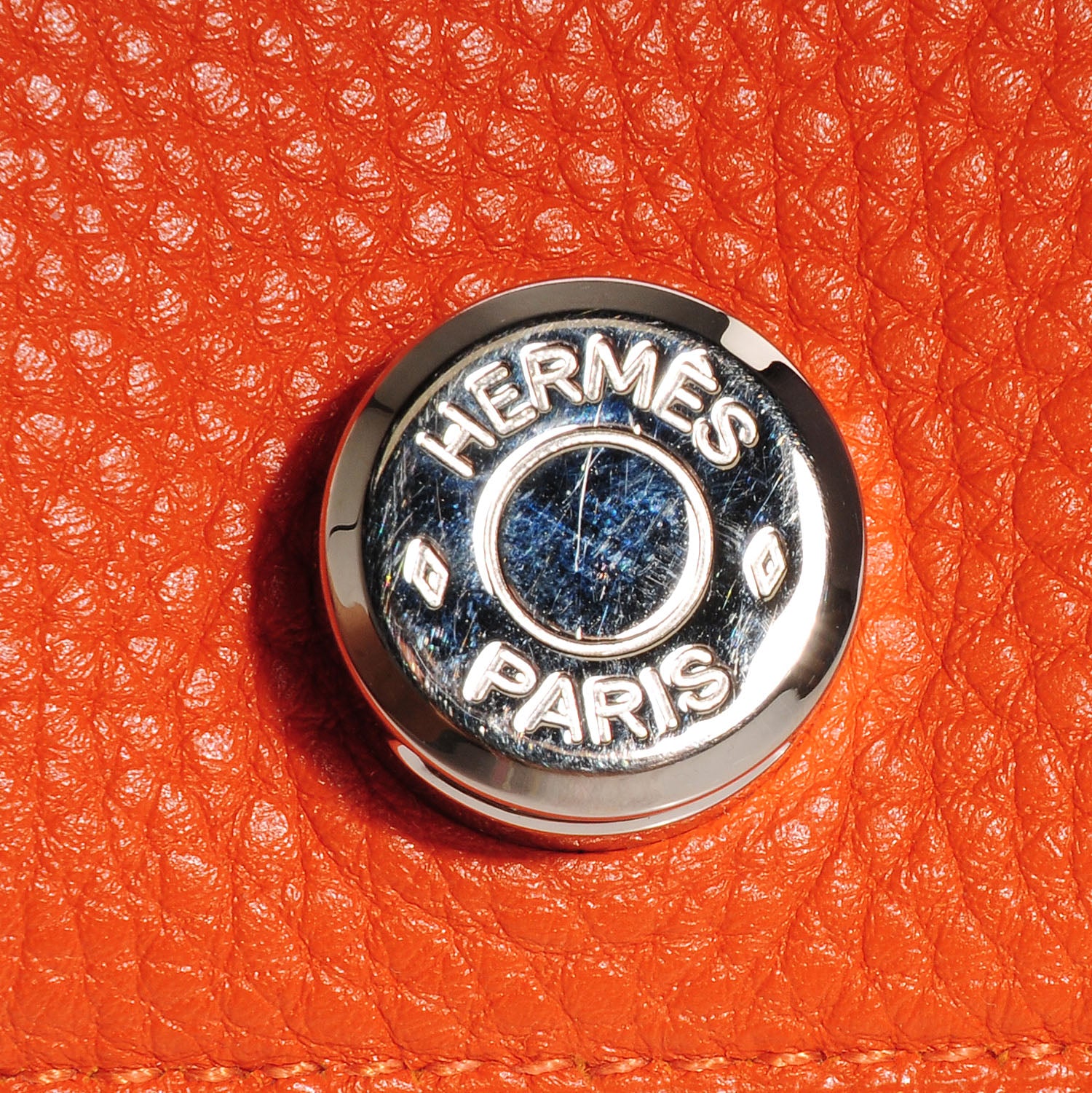 Hermes Togo Dogon Compact Wallet Orange 9 of 12