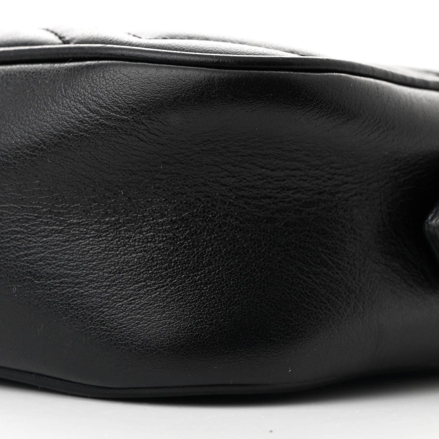 Gucci Calfskin Matelasse Mini GG Marmont Chain Shoulder Bag Black 10 of 11