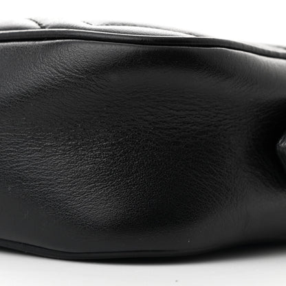 Gucci Calfskin Matelasse Mini GG Marmont Chain Shoulder Bag Black 10 of 11