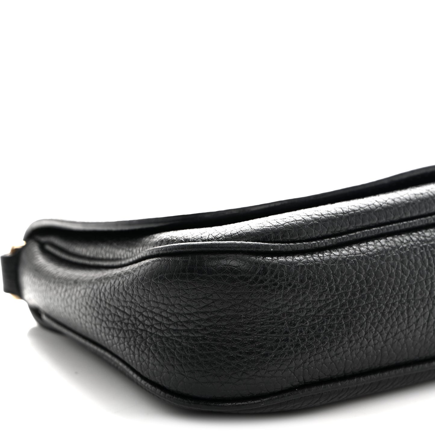 Pebbled Calfskin Medium Soho Flap Crossbody Black