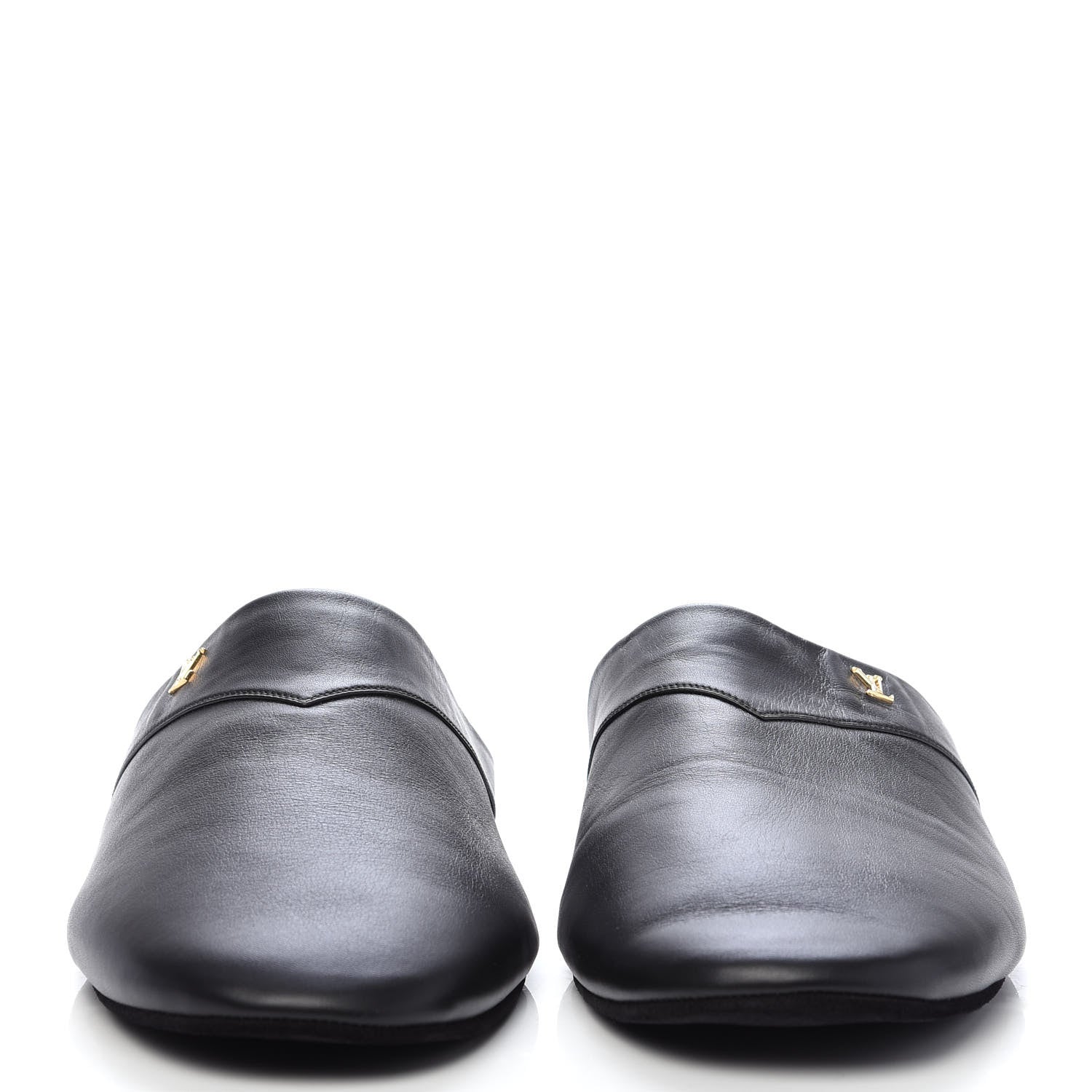 Louis Vuitton X SUPREME Lambskin Mens Hugh Slippers 8 Black 2 of 12