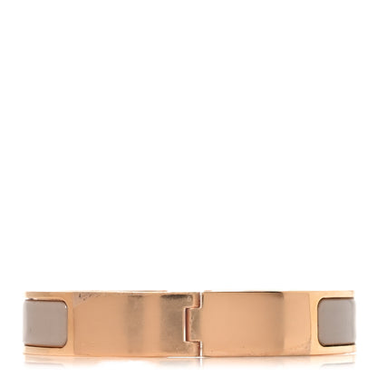 Hermes Enamel Narrow Clic Clac H Bracelet GM Marron Glace 3 of 4