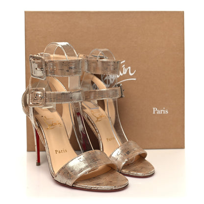 Christian Louboutin Liege Pepite Multipot 100 Sandals 36.5 Silver 8 of 8