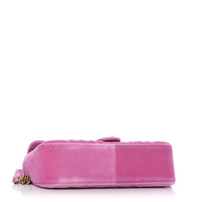 Gucci Velvet Matelasse Marquise Crystals Embroidered Small GG Marmont Shoulder Bag Malva 4 of 10