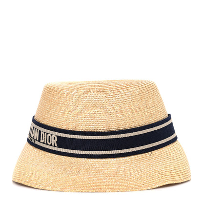 Christian Dior Straw Bucket Hat 57 Natural 4 of 8