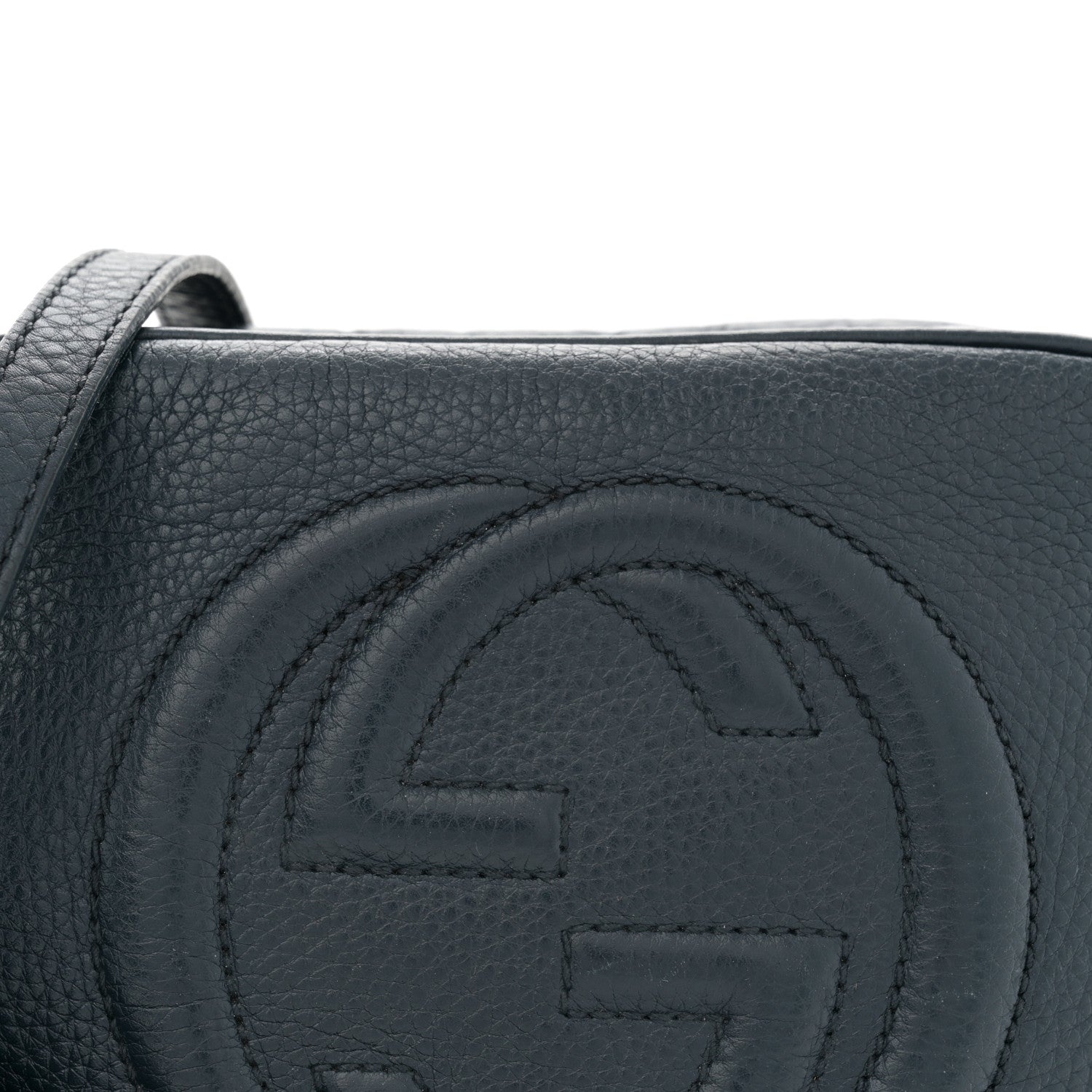 Gucci Pebbled Calfskin Small Soho Disco Bag Blue 8 of 17