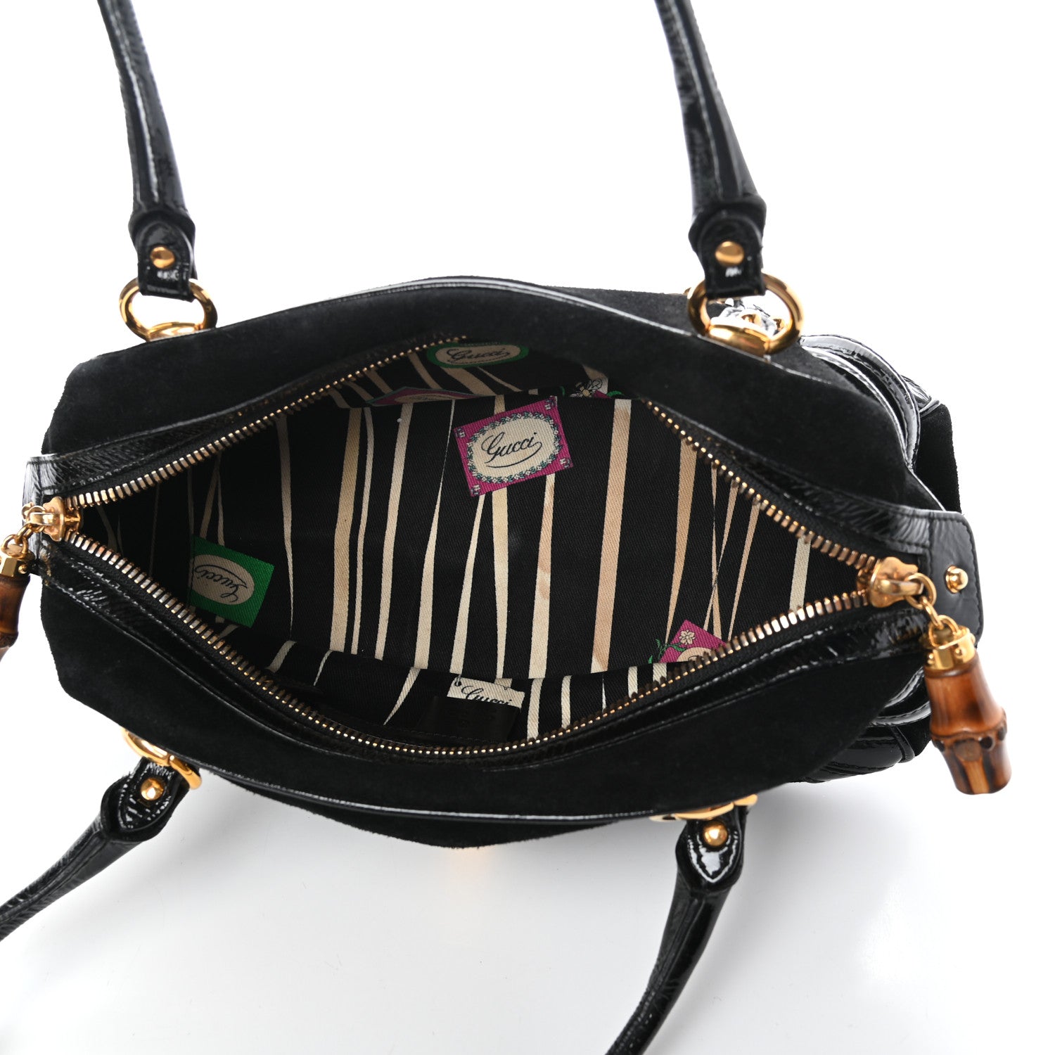 Gucci Suede Medium Wave Boston Black 5 of 10