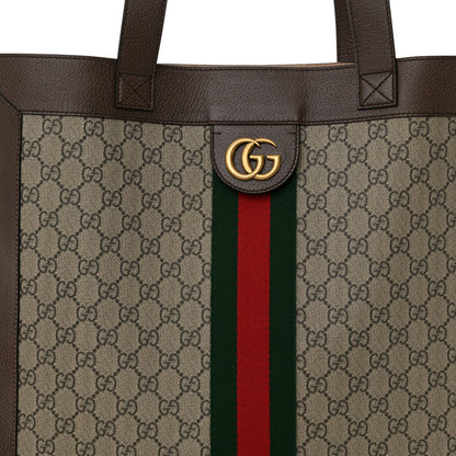 Gucci GG Supreme Monogram Web Large Ophidia Vertical Shopping Tote Brown 9 of 12