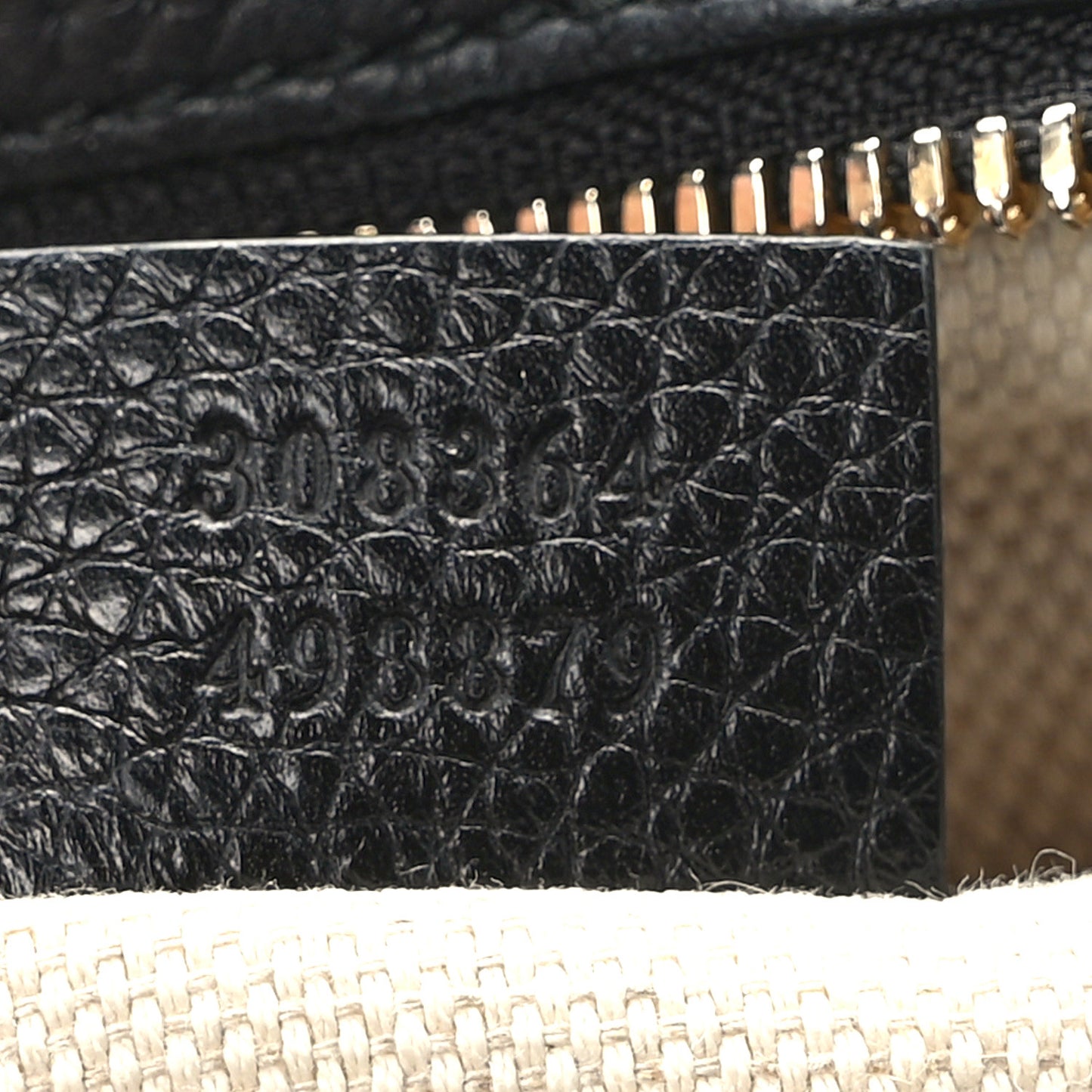 Pebbled Calfskin Small Soho Disco Bag Black