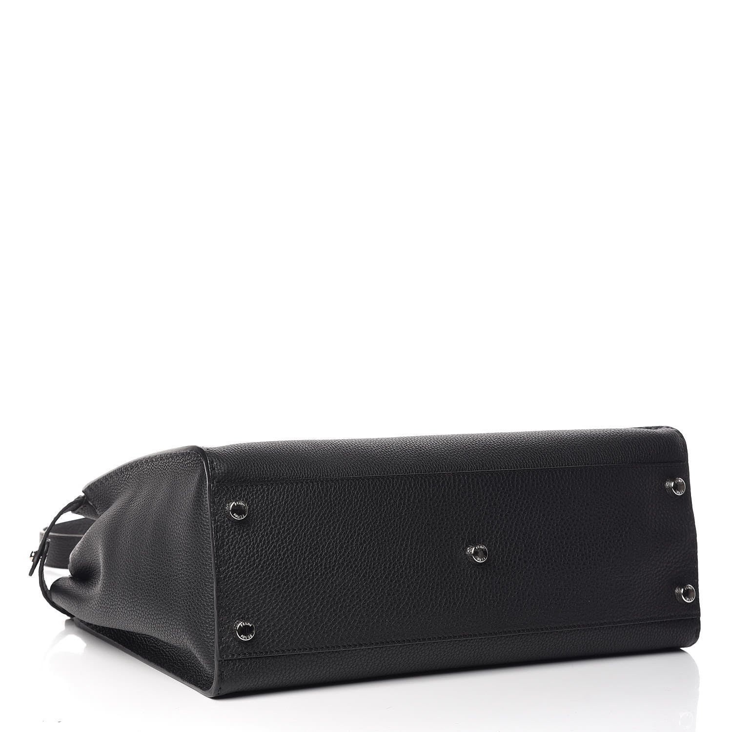 Fendi Cuoio Romano Selleria Large Mens Peekaboo Iconic Essential Satchel Black 4 of 9
