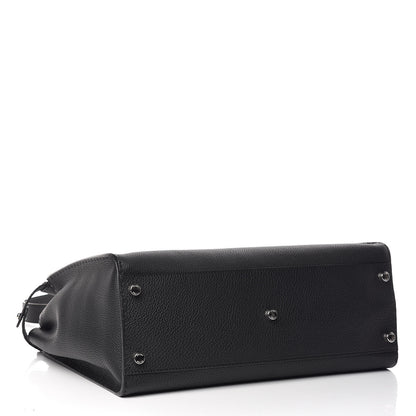 Fendi Cuoio Romano Selleria Large Mens Peekaboo Iconic Essential Satchel Black 4 of 9