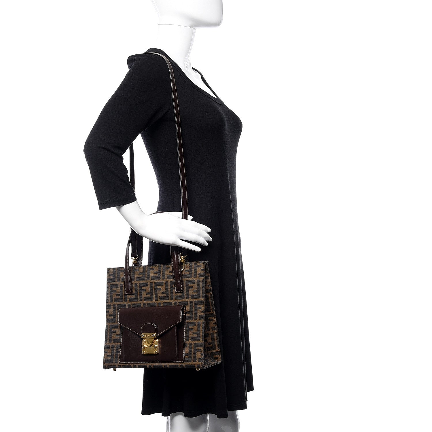 Fendi Zucca Pocket Tote Tobacco 2 of 11