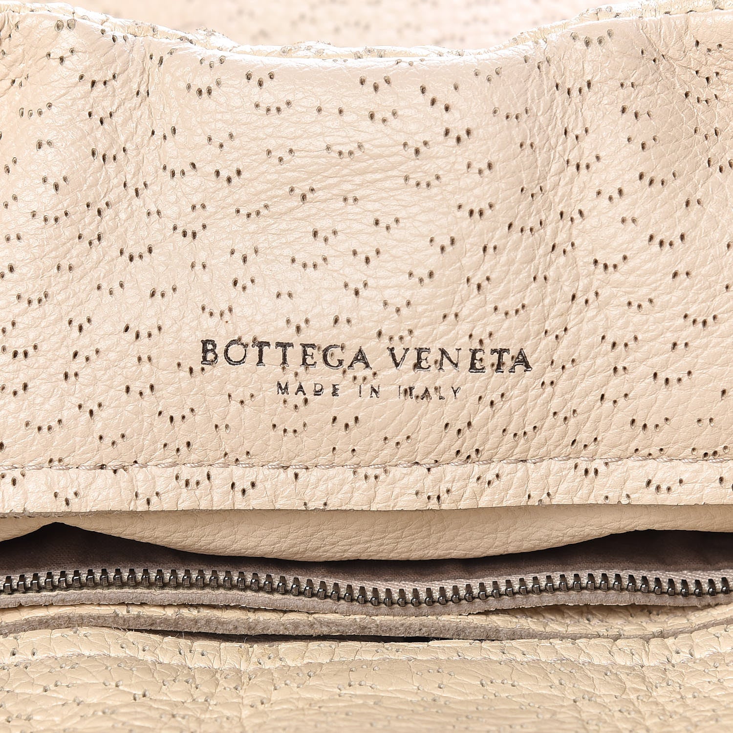 Bottega Veneta Cervo Deerskin Perforated Pekary Hobo Cream 6 of 11