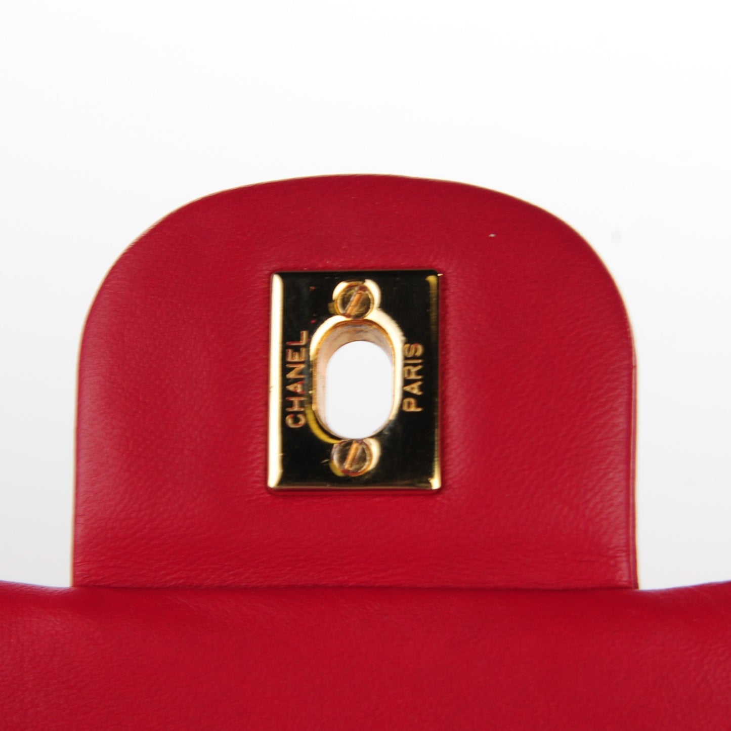 Lambskin Quilted Small Double Flap Red