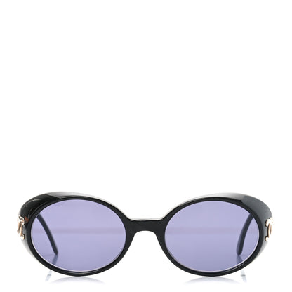 Chanel Acetate CC Logo Round Sunglasses 05976 Black 2 of 7