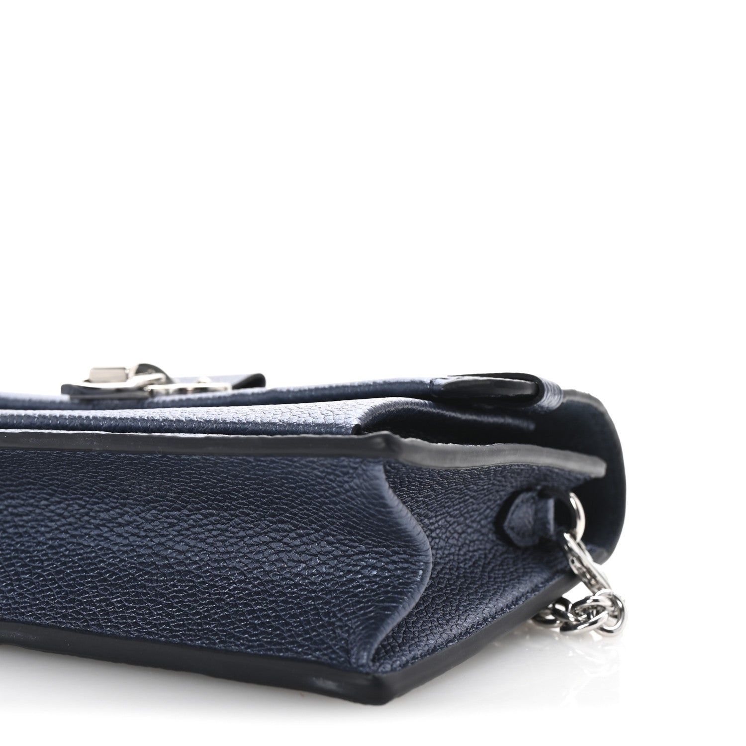 Louis Vuitton Metalli Empreinte Monogram Vavin Chain Wallet Navy Nacre 8 of 9