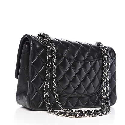 Chanel Lambskin Quilted Medium Double Flap Black 2 of 15
