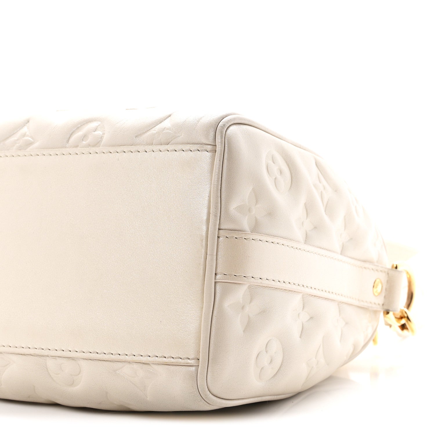 Louis Vuitton Lambskin Embossed Monogram Fall in Love Speedy 22 Bandouliere Ivory 8 of 8