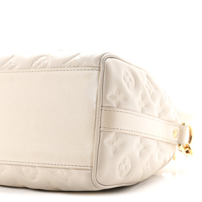 Louis Vuitton Lambskin Embossed Monogram Fall in Love Speedy 22 Bandouliere Ivory 8 of 8