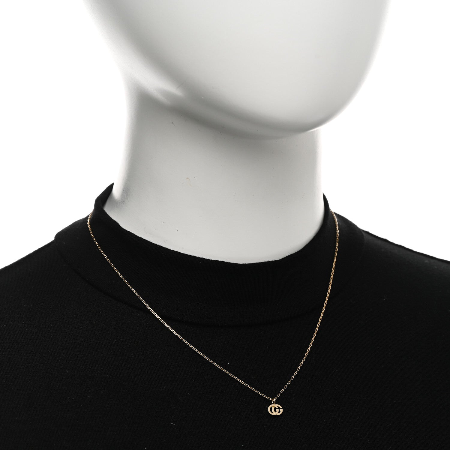 Gucci 18K Yellow Gold Running GG Pendant Necklace 2 of 4