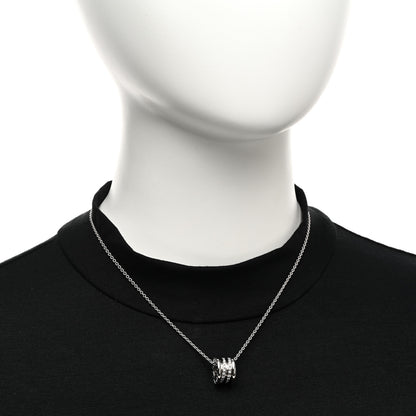 Bulgari 18K White Gold Diamond B.Zero1 Pave Pendant Necklace 2 of 5