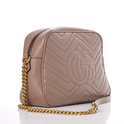 Gucci Calfskin Matelasse Medium GG Marmont Chain Shoulder Bag Porcelain Rose 3 of 7