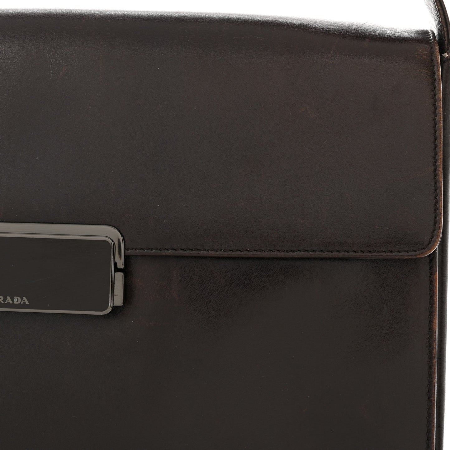 Vitello Smalt Shoulder Bag Ebano