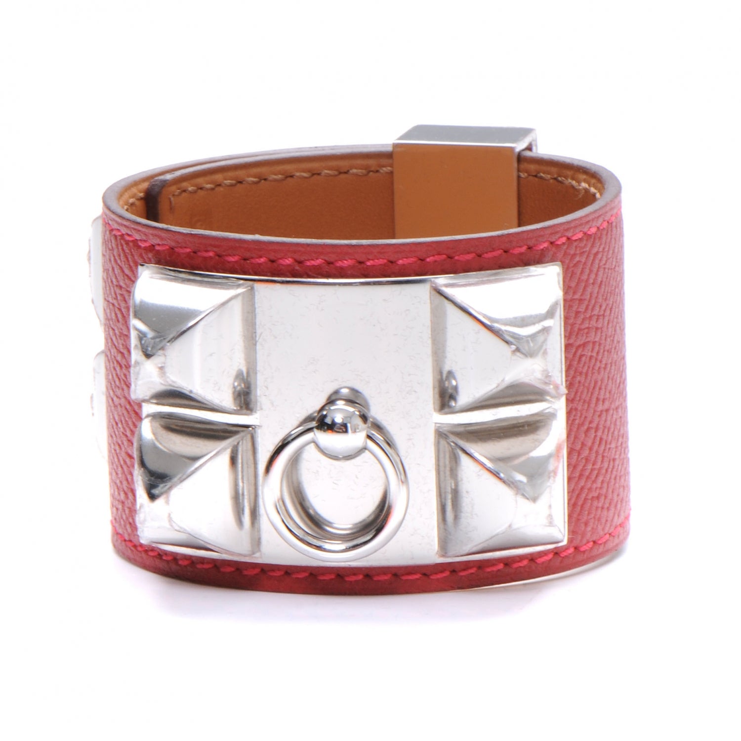 Hermes Epsom Collier de Chien CDC Bracelet S Rouge Casaque 1 of 7