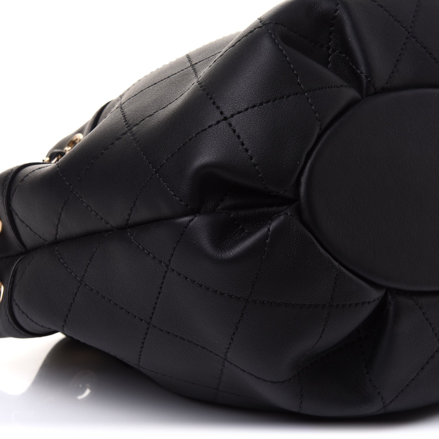 Chanel Calfskin Mini Drawstring CC Bag Black 10 of 12