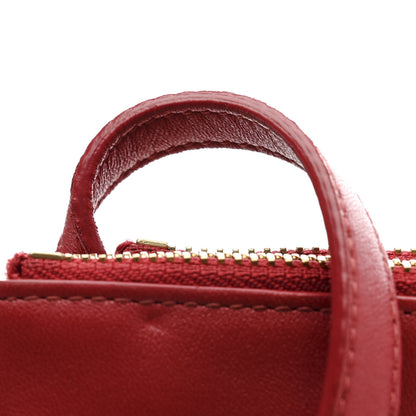 Celine Lambskin Large Trio Crossbody Bag Red 18 of 19