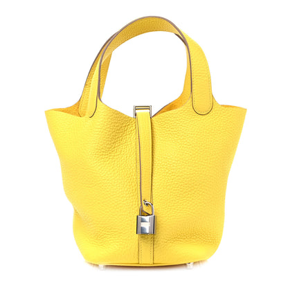 Hermes Taurillon Clemence Picotin Lock 18 PM Lime 1 of 4