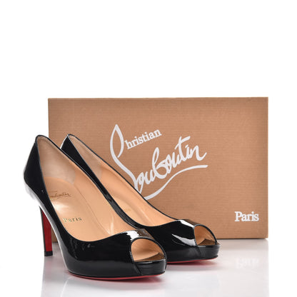 Christian Louboutin Patent No Matter 85 Pumps 38 Black 9 of 9