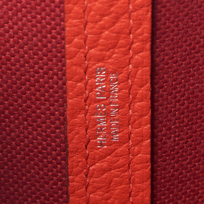 Hermes Toile Militaire Vache Country Garden Party 30 Rouge Grenant Orange Poppy 7 of 7