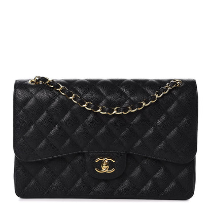 Chanel Caviar Quilted Jumbo Double Flap Black 1 of 9