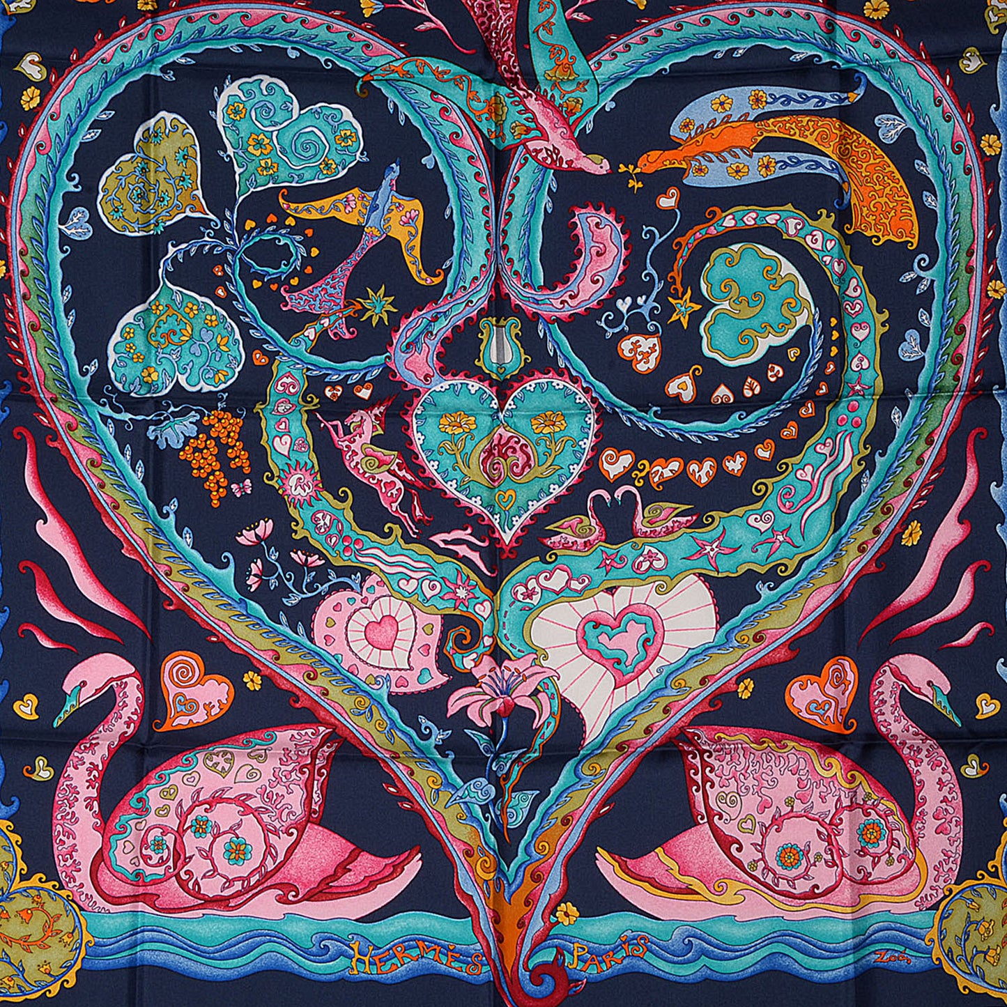 Silk De Tout Coeur Scarf 90