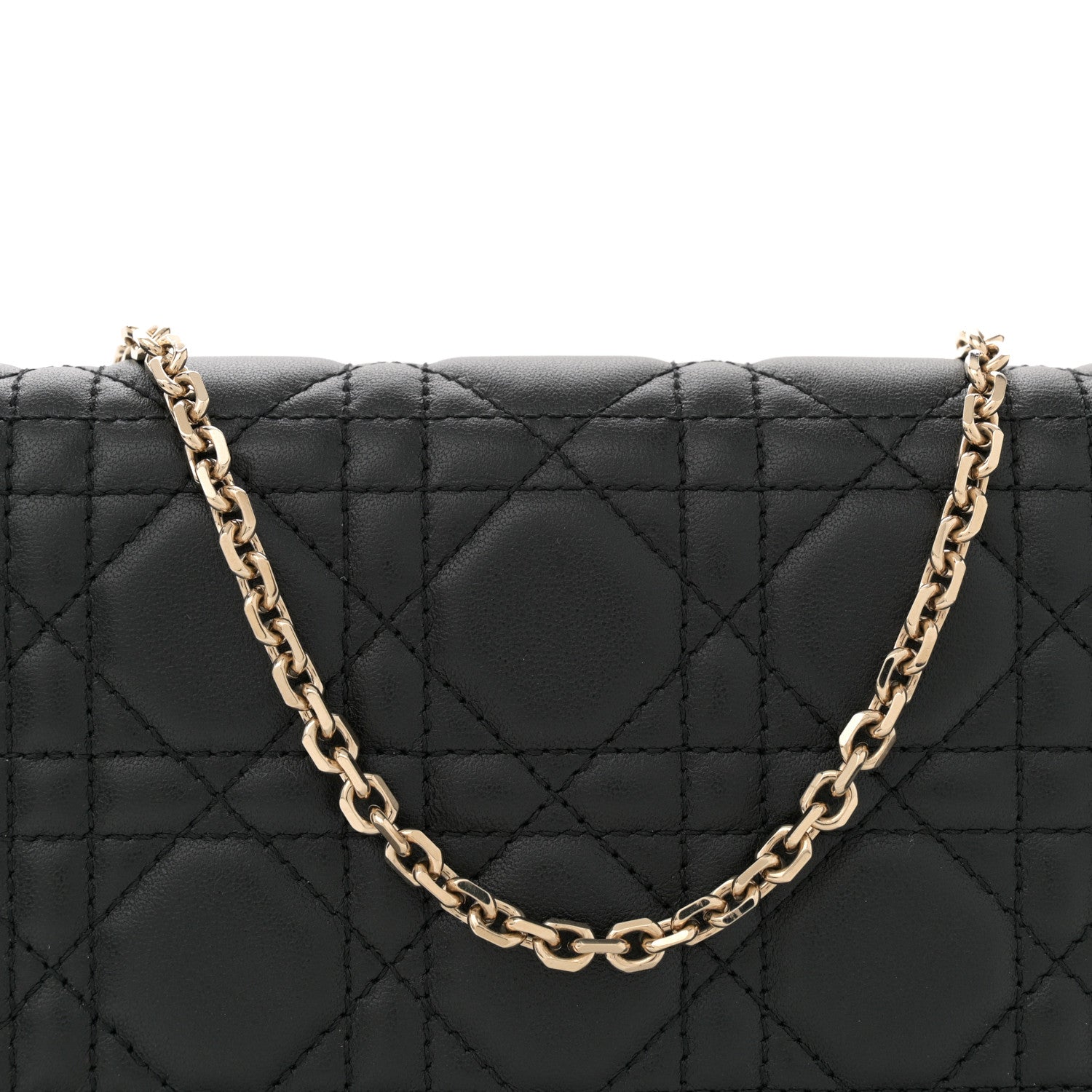 Christian Dior Lambskin Cannage Lady Dior Pouch Black 8 of 10