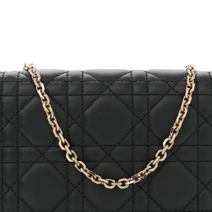 Christian Dior Lambskin Cannage Lady Dior Pouch Black 8 of 10