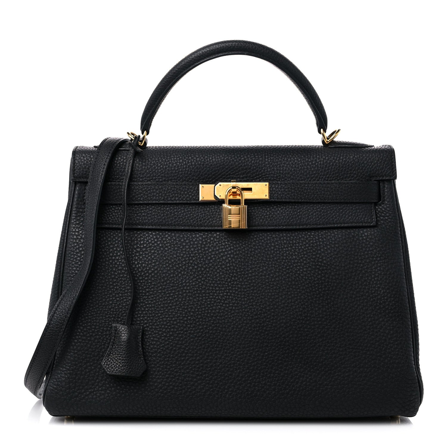 Hermes Taurillon Clemence Kelly Retourne 32 Black 1 of 14