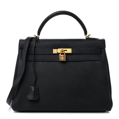 Hermes Taurillon Clemence Kelly Retourne 32 Black 1 of 14