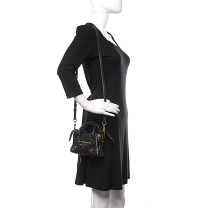Balenciaga Agneau Classic Gold Hardware Nano City Black 2 of 11