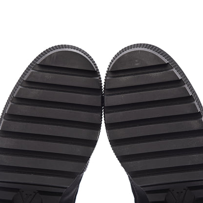 Louis Vuitton Suede Calfskin Monogram LV Black Heart Laureate Platform Desert Boots 37 Black 9 of 9