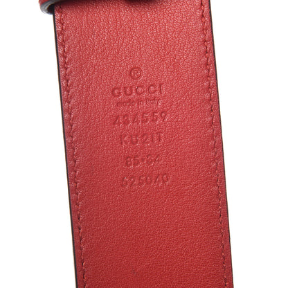 Gucci GG Plus Monogram Blooms Plaque Belt 85 34 Blue 4 of 6