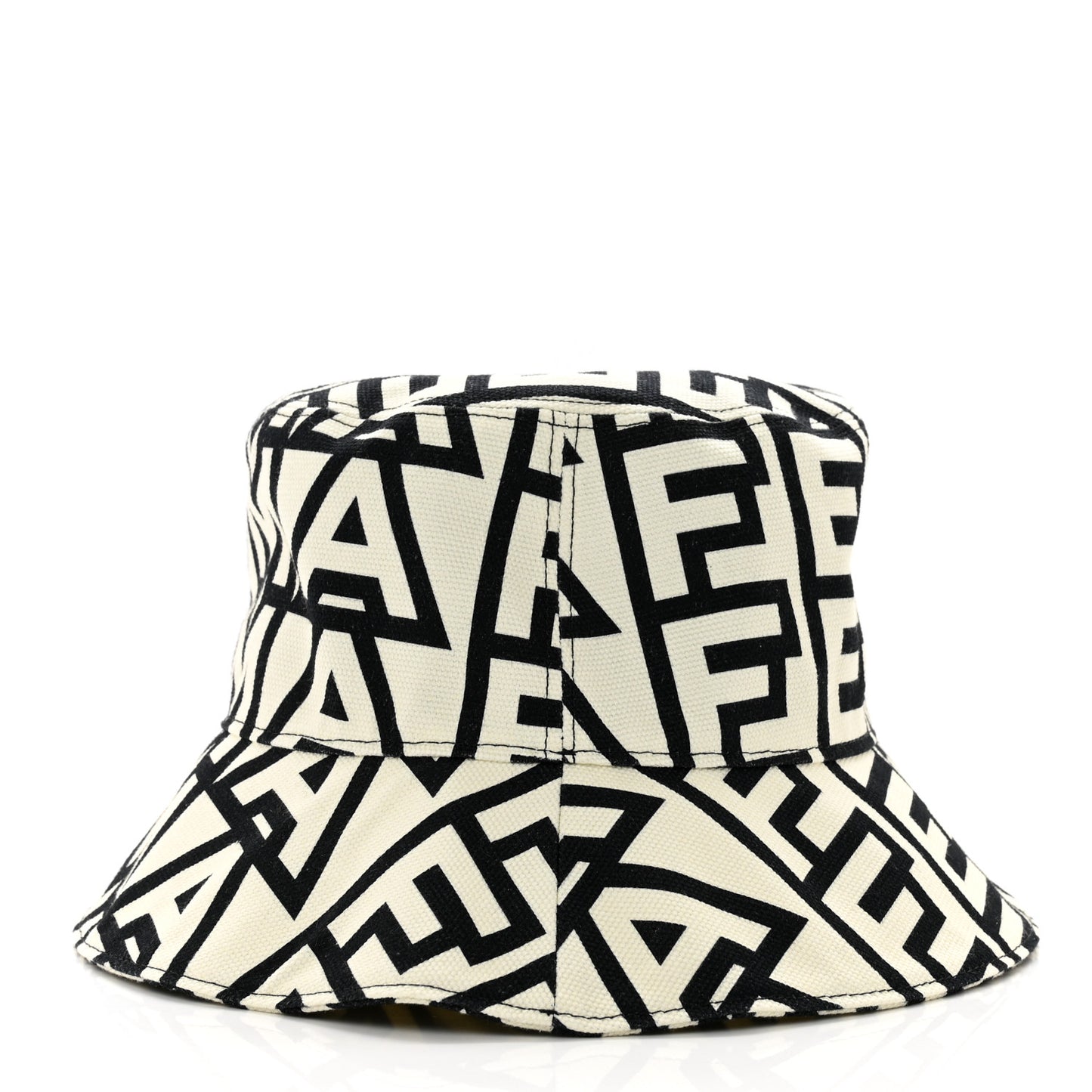 x MARC JACOBS Canvas Logo Print Bucket Hat S Black White