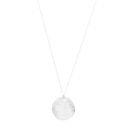 Tiffany Sterling Silver Notes Round Pendant Necklace 1 of 7