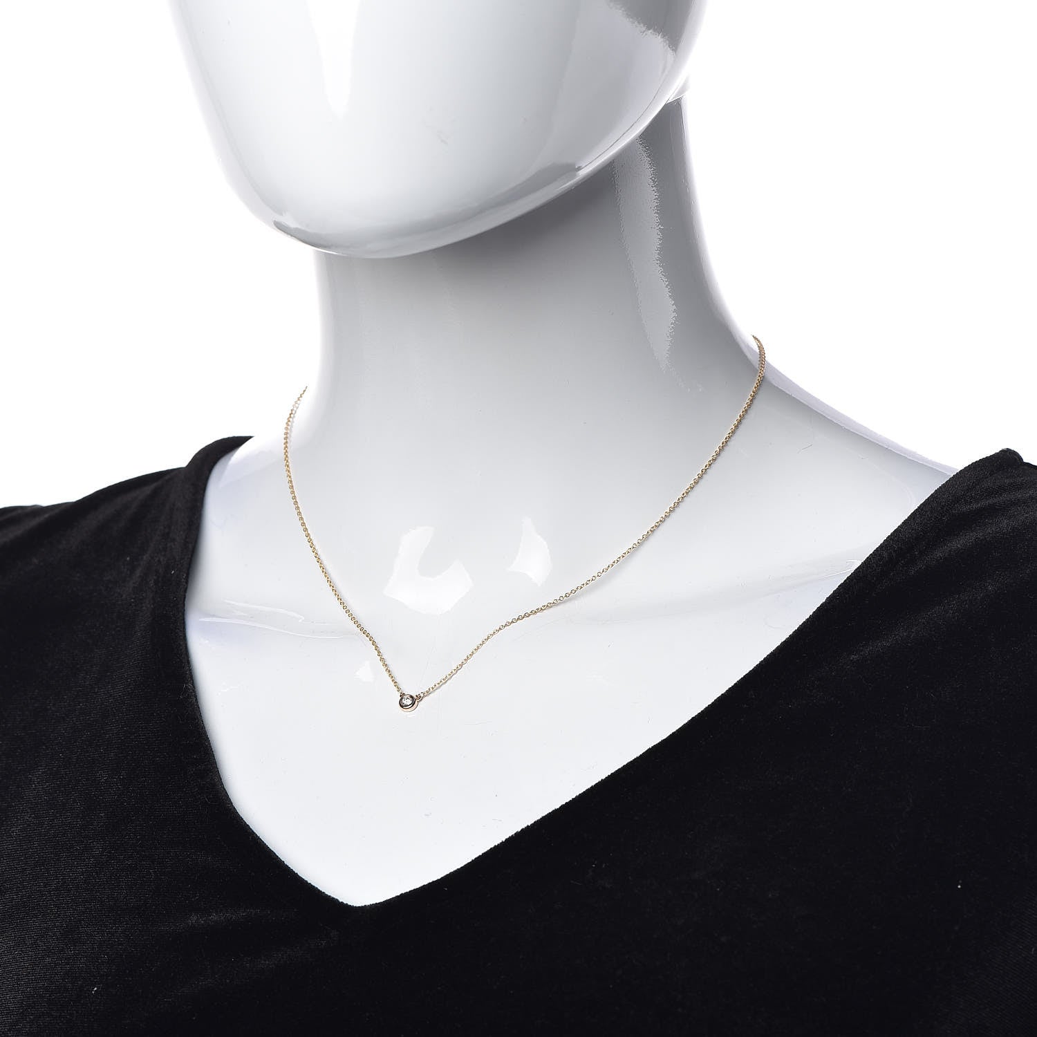 Tiffany 18K Rose Gold Diamond .07ct Elsa Peretti Diamonds by the Yard Pendant Necklace 2 of 5