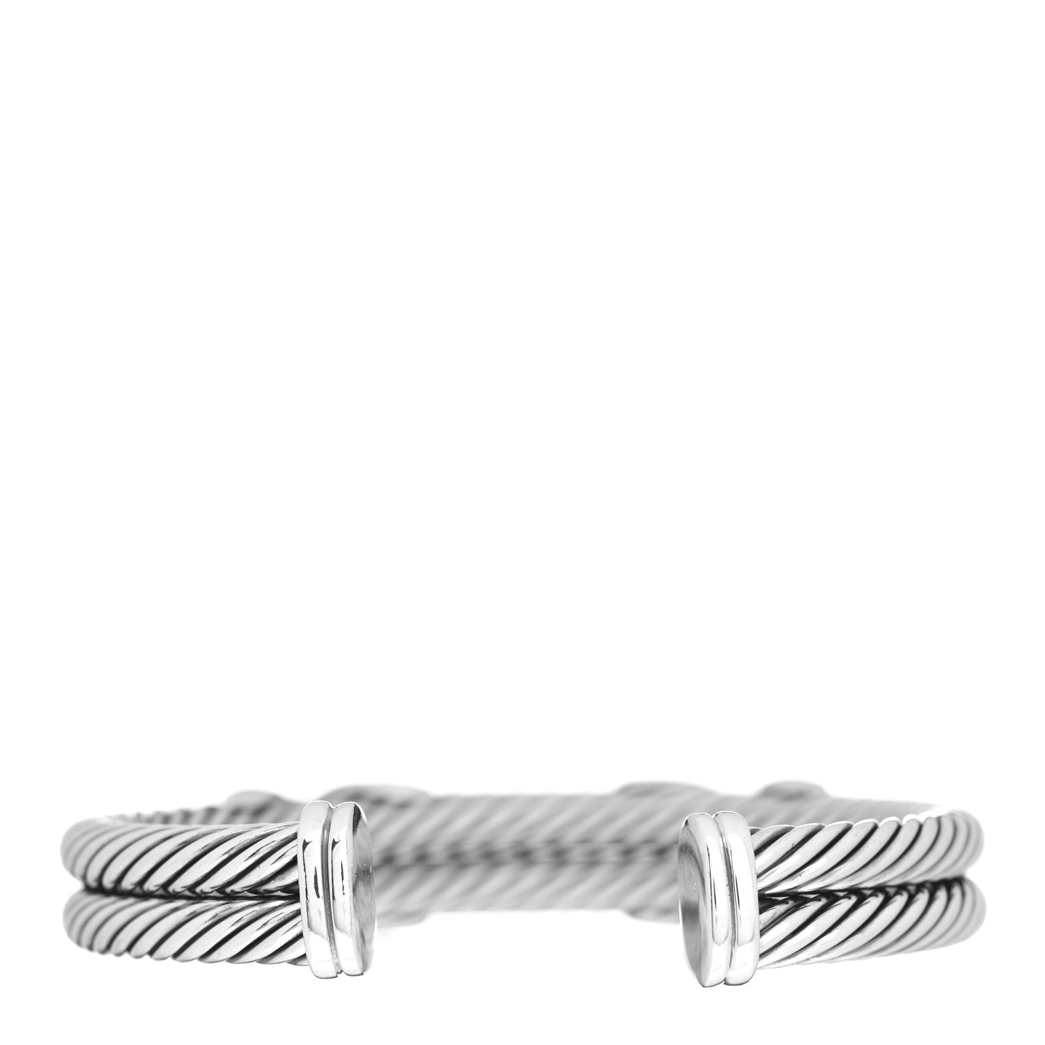 David Yurman Sterling Silver 14K Yellow Gold 10mm Double X Bracelet 3 of 4